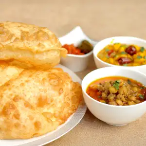 Puri with Tarkari & Achaar